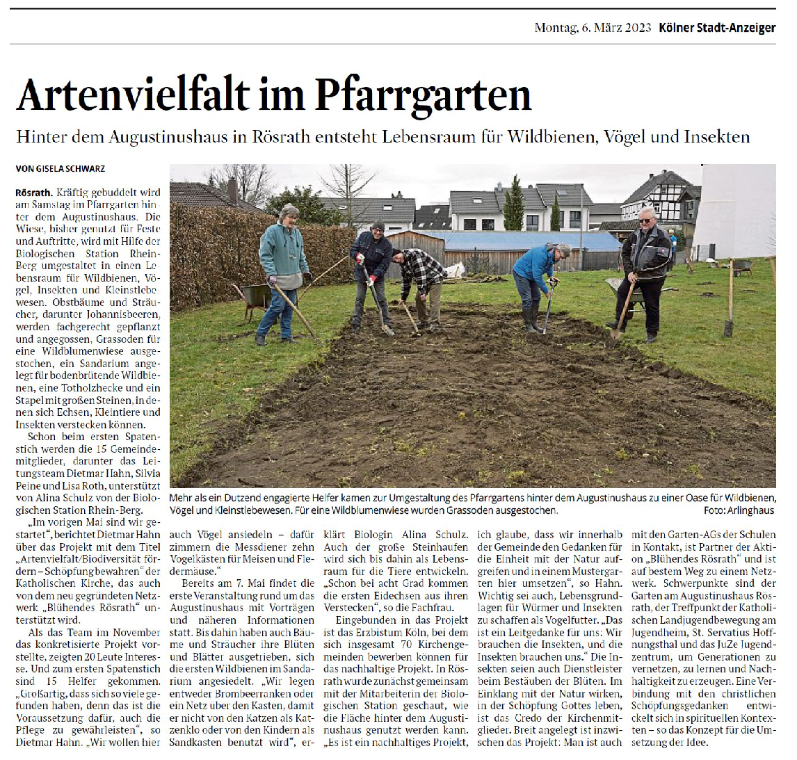 KStA - Artenvielfalt im Pfarrgarten (c) Kölner Stadtanzeiger