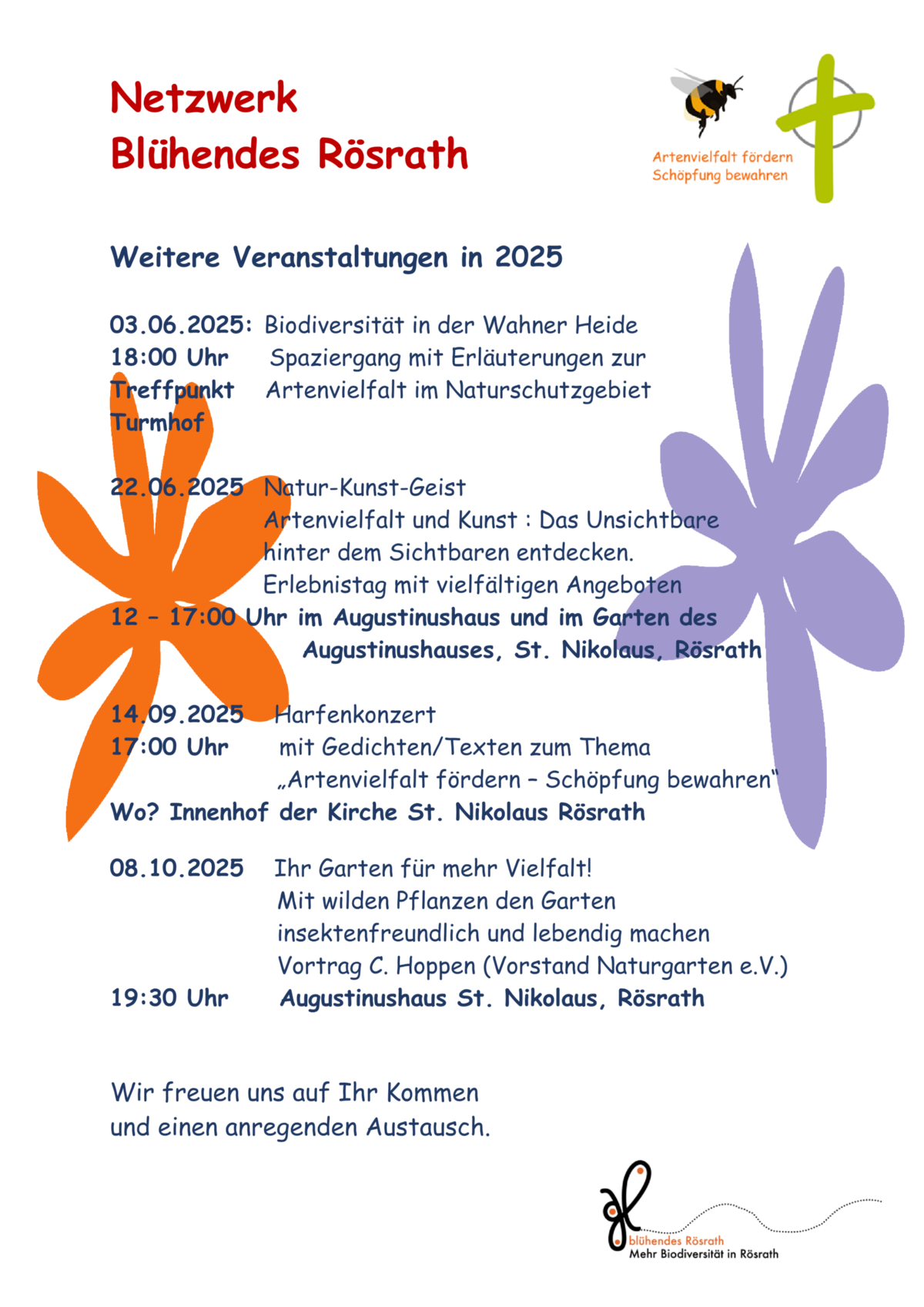 2025-05-22_Veranstaltungen Übersicht 2025 - Blühendes Rösrath (c) Projekt Artenvielfalt
