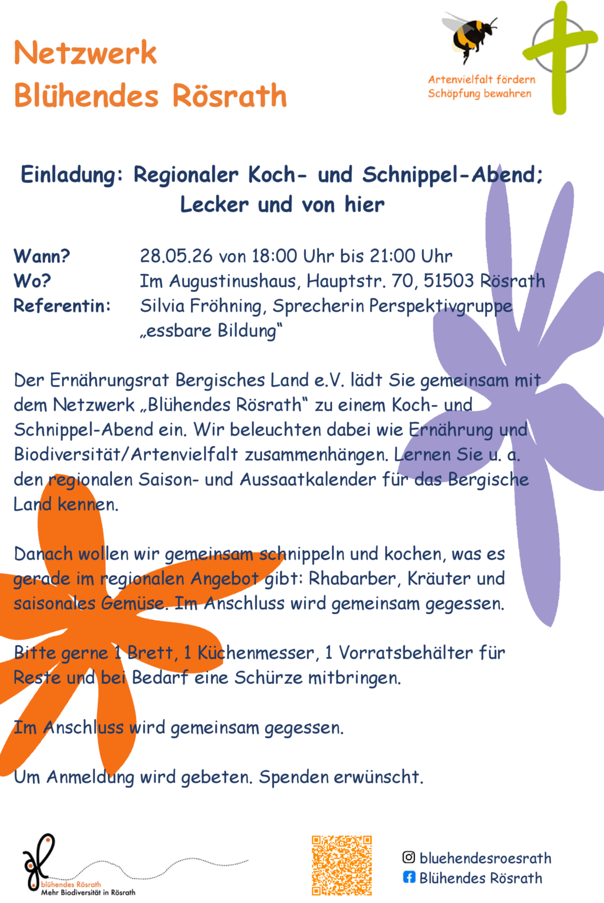 2026-04-22_Flyer_Kochabend_A4_Vs_1_1 (c) Kath. Kirchengemeinde St. Nikolaus Rösrath