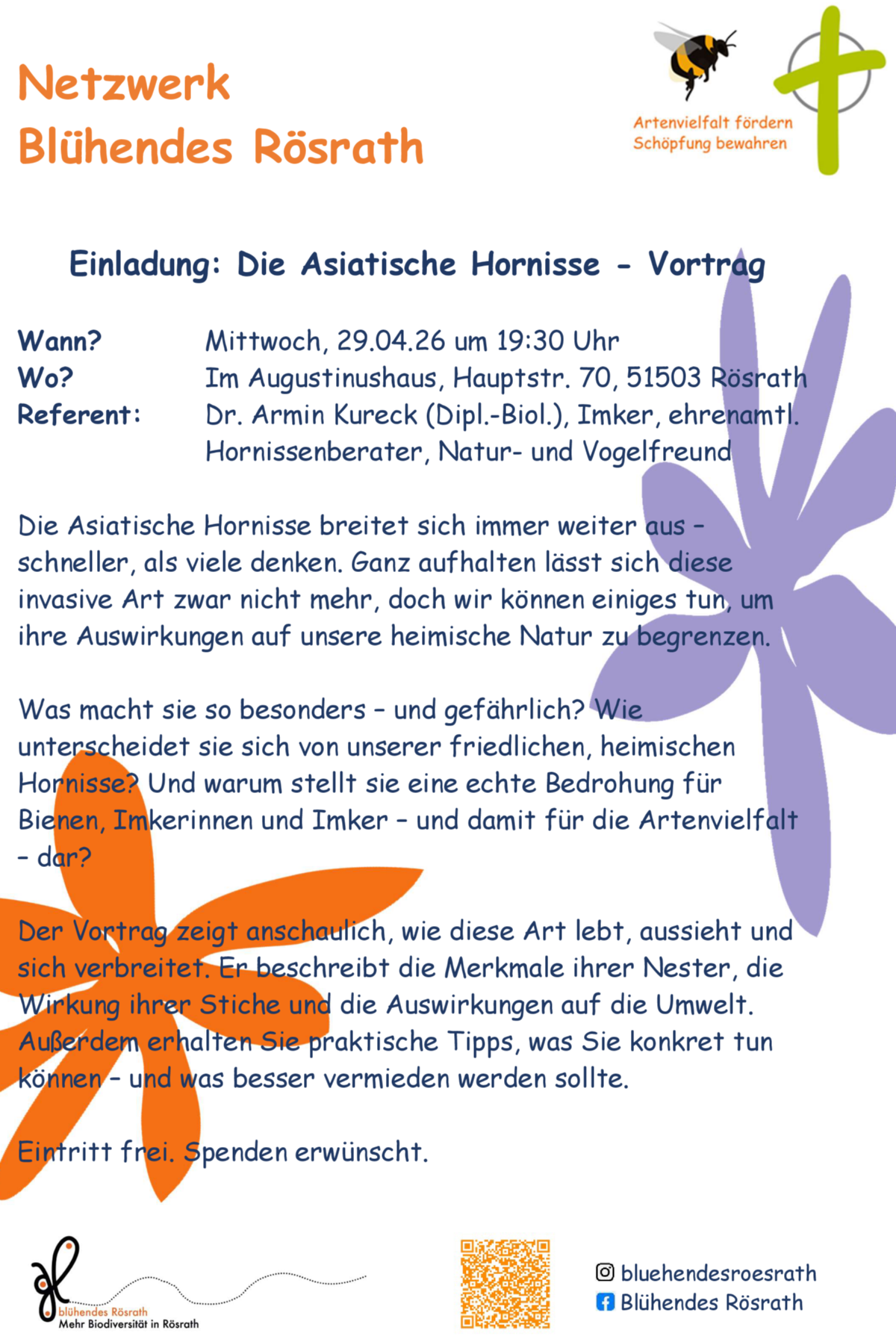 2026-04-29_Flyer_Asisatische Hornisse_A4_Vs_1_3 (c) Kath. Kirchengemeinde St. Nikolaus Rösrath