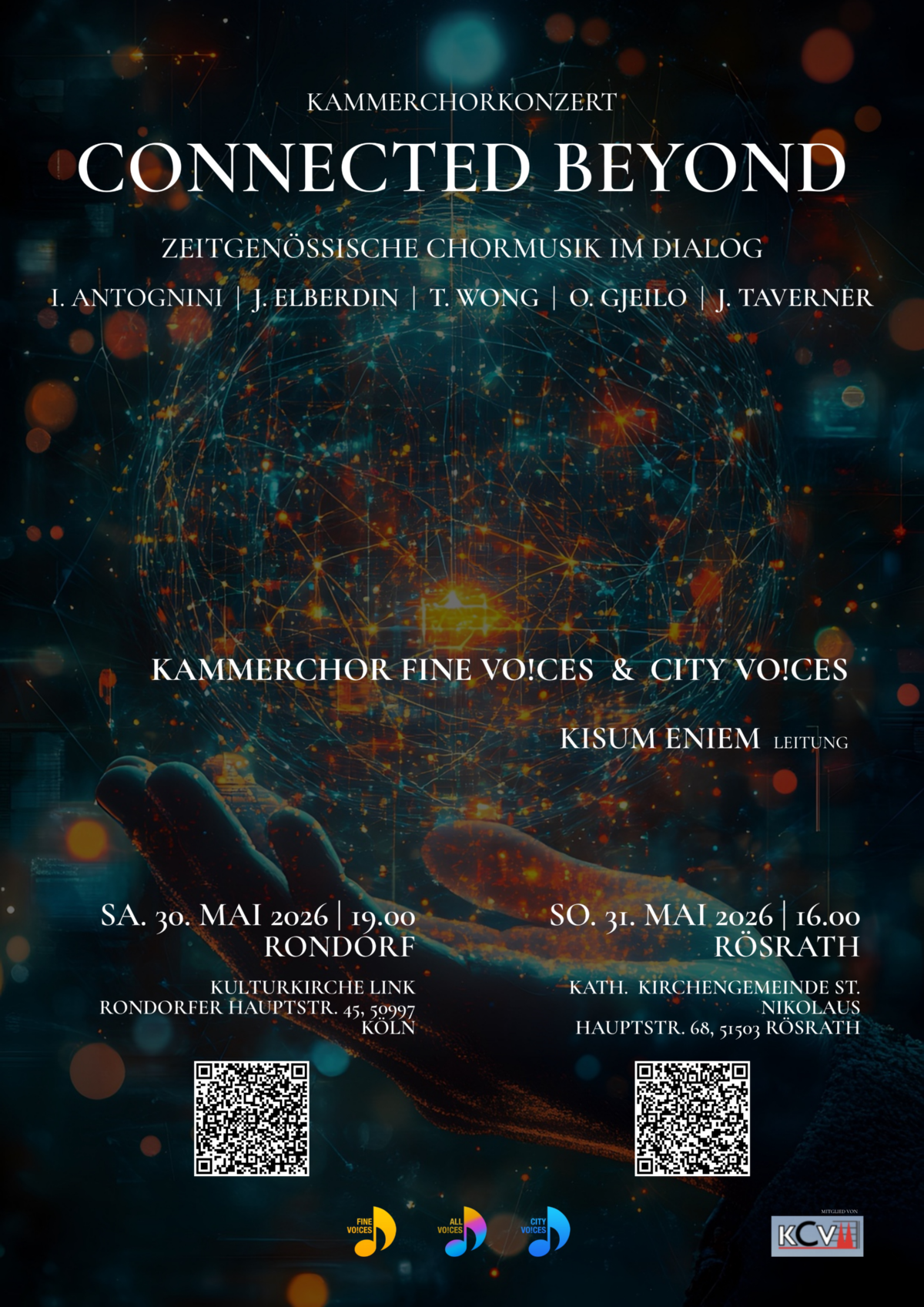2026 05 Plakat Connected Beyond A4 (c) Kammerchor Fine Voices