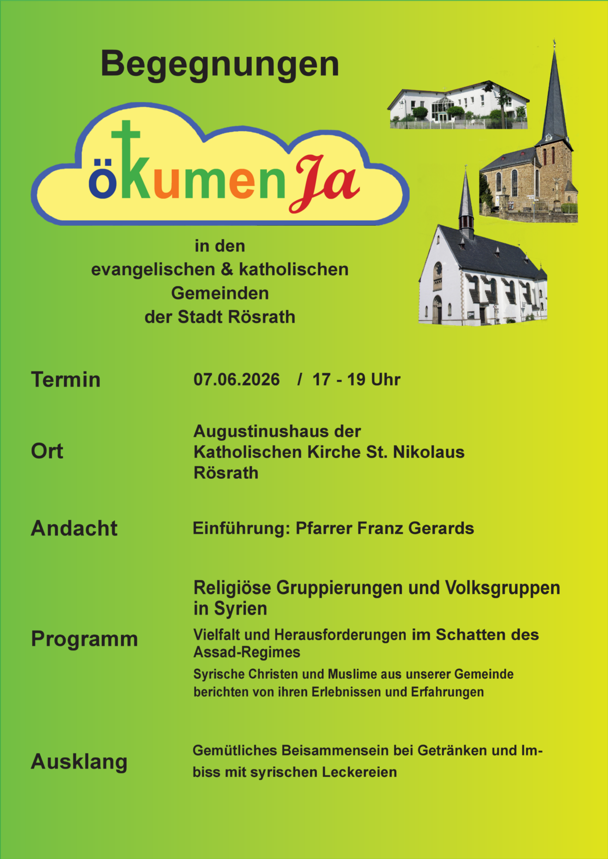 2026-06-07 ÖkumenJa Plakat (c) Kath. Kirchengemeinde St. Nikolaus Rösrath