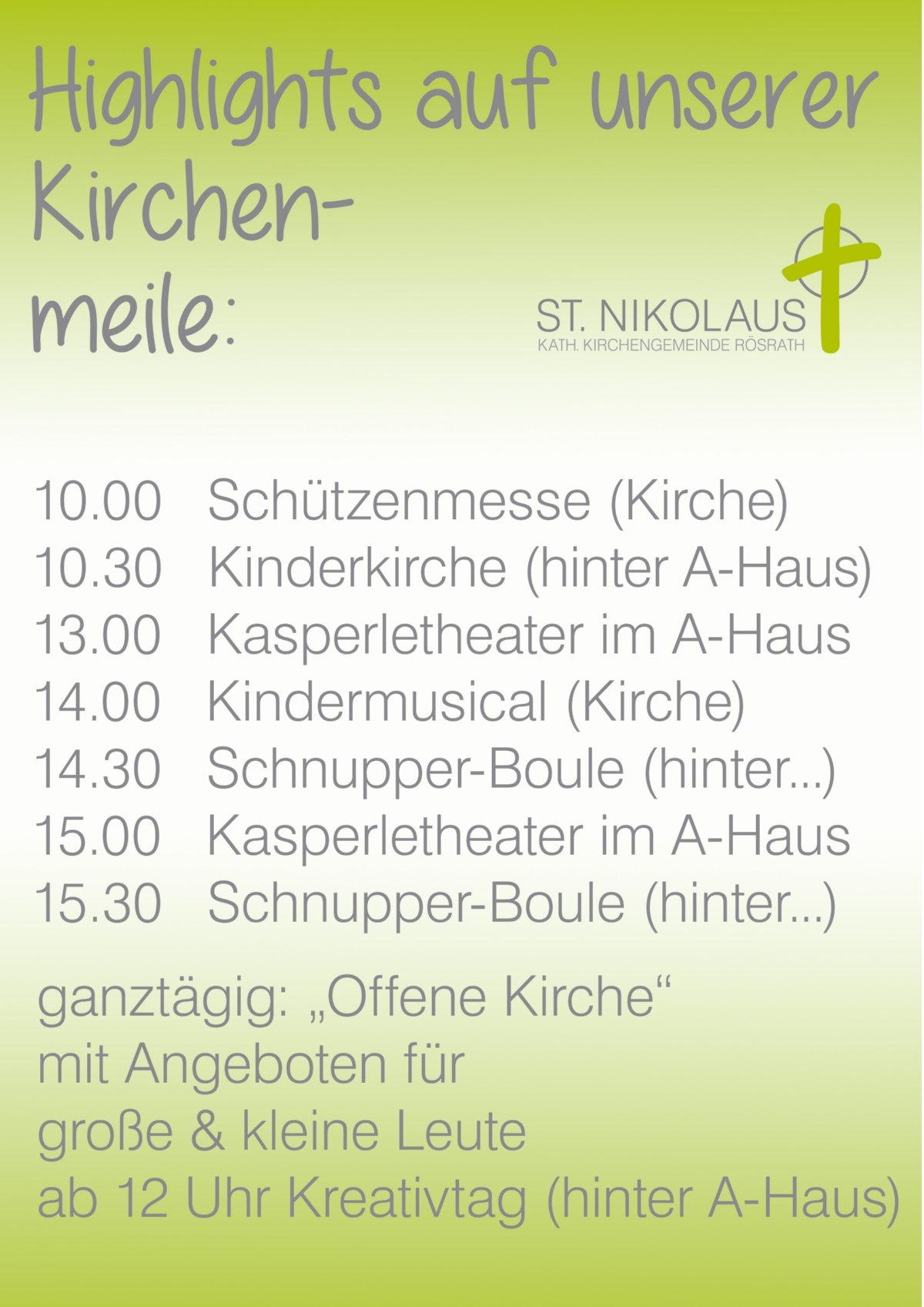 Ablaufplan Kirchenmeile_2026 (c) Kath. Kirchengemeinde St. Nikolaus Rösrath