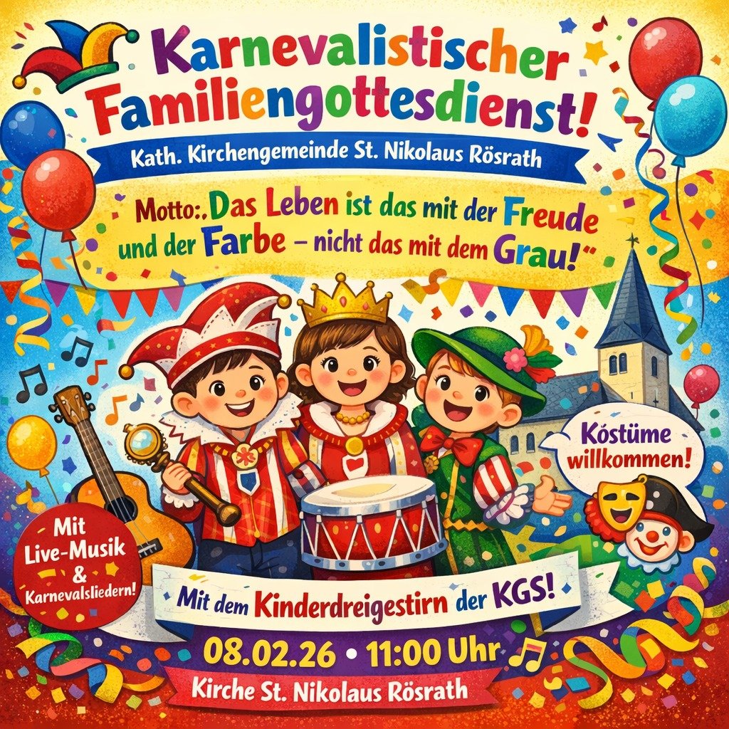 Familiengottesdienst Karneval (c) Kath. Kirchengemeinde St. Nikolaus Rösrath