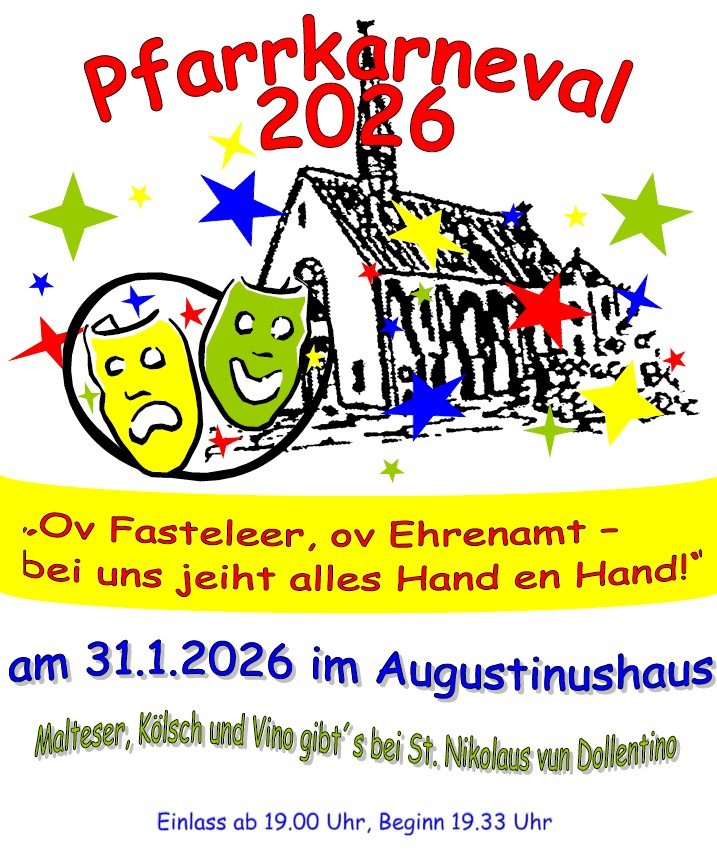 Pfarrkarneval 2026 - Plakat (c) St. Nikolaus Rösrath