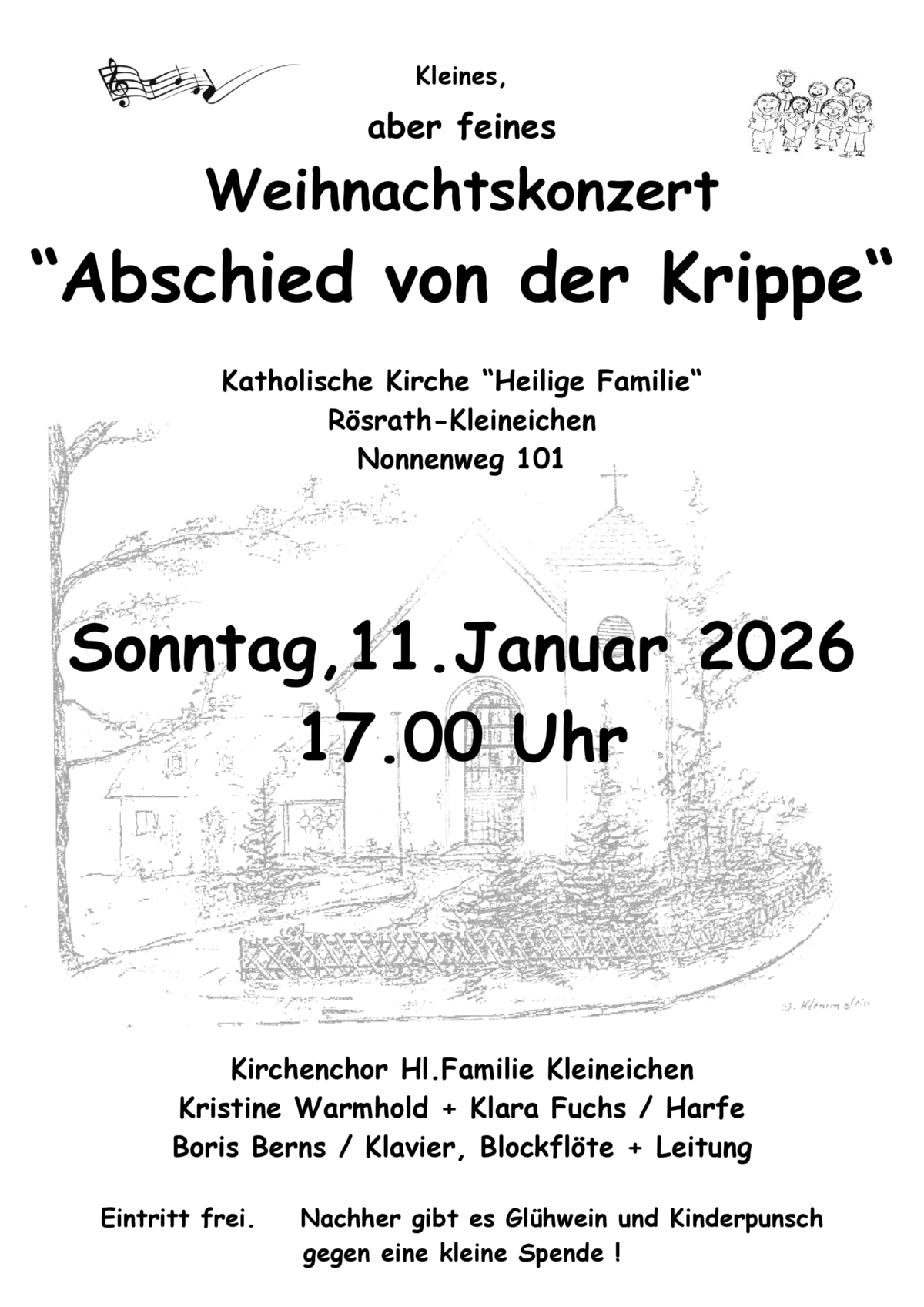 Plakat Abschied von der Krippe 2026 (c) Kath. Kirchengemeinde St. Nikolaus Rösrath