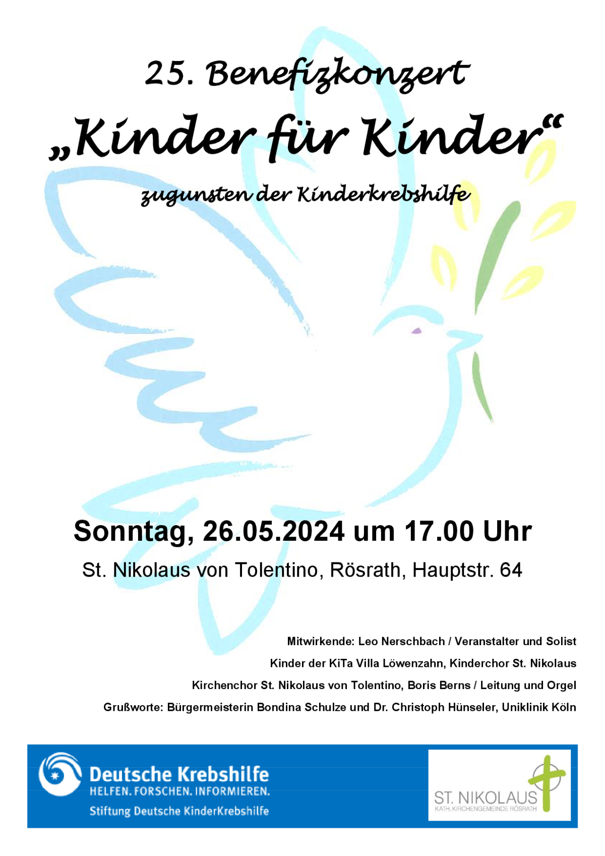Plakat Benefiz 26.05.24 (c) Kirchengemeinde St. Nikolaus Rösrath