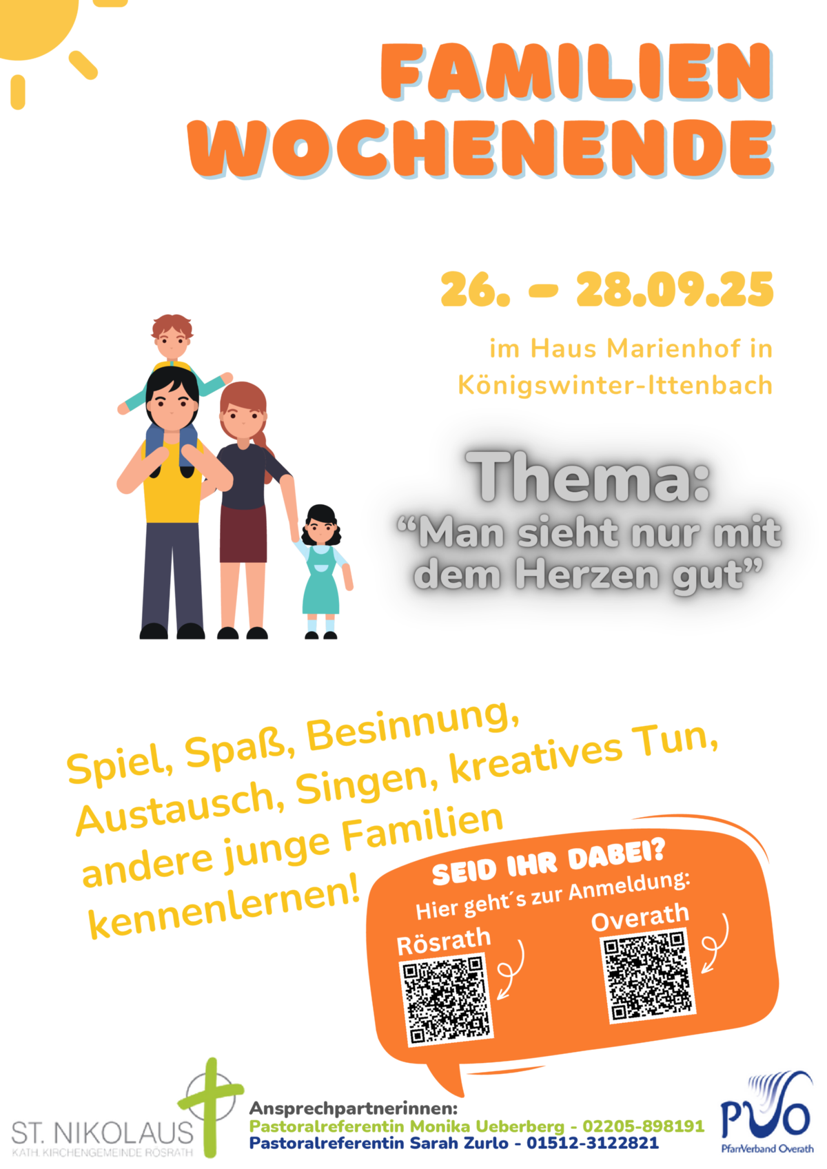 Plakat_Familienwochenende (c) Kath. Kirchengemeinde St. Nikolaus Rösrath