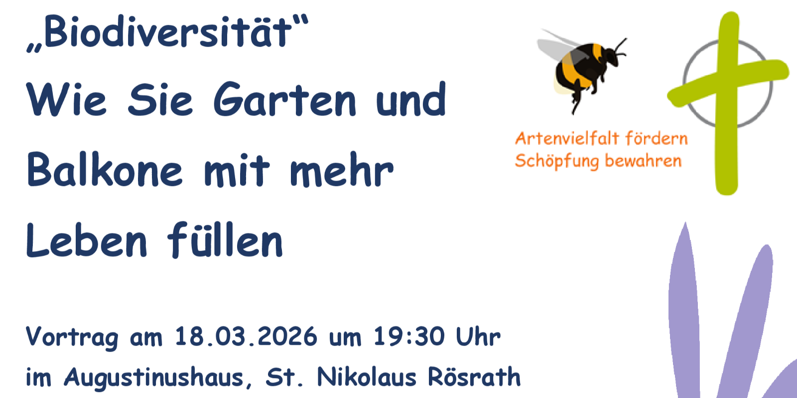 Plakat_Garten für mehr Vielfalt_q (c) Kath. Kirchengemeinde St. Nikolaus Rösrath